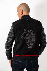 Men's Leather Bomber Jacket Alex Black